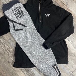 Love pink sweat set joggers pullover